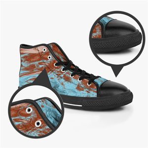 Scarpe da uomo Stitch Sneakers personalizzate Canvas Moda donna Nero Bianco Taglio medio Traspirante Walking Jogging Color14