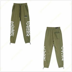 Herrenhose, grüne Designer-Sweathose, Star Cargo, gefüllt mit High-Street-Buchstaben, Jogger, Buchstabendruck, Cargohose, Tech-Fleece, Hip-Hop, übergroß, bunt, Tinte