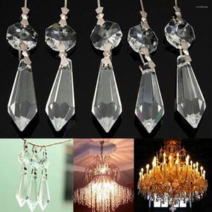 Chandelier Crystal 10Pcs Decor Refurbishing Pendants Hanging Drops Prism Lighting Accessories Glass Lamp