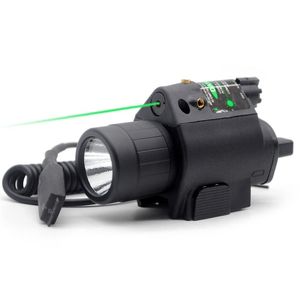 Green Dot Laser & LED Flashlight Torch Sight Scope Hunting Mount Combo With 20mm Picatinny Rail287q