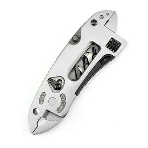 Mini -t￥ng multifunktionell b￤rbar fickknivskruvmejsel Justerbar skiftnyckel spannare f￶r utomhuscamping