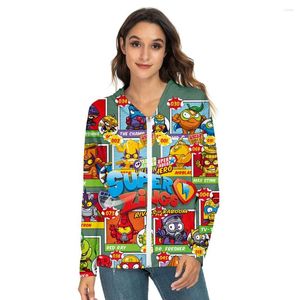 Erkek Hoodies 2022 Çocuk Superzings Fermuar Güneş Koruyucu Ceket Sweatshirts Erkek Kız Kız Süper Zings Harajuku Karikatür Anime Custom