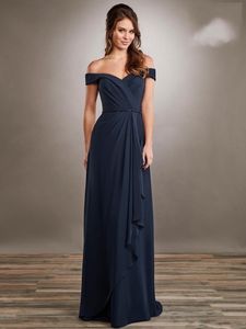 신부 드레스의 어머니 우아한 베어 어깨 A- 라인 쉬폰 고급 2022 대형 크기
