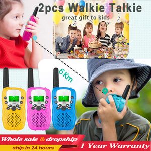 Walkie Talkie Kids 2PCS celular Handheld Transceiver Highlight Phone Radio Interphone 6KM Mini Toys Gifts Boy Girl 221119