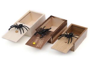 funny toys scare box wooden prank spider hidden in case great quality prankwooden scarebox interesting play trick joke gift1823183