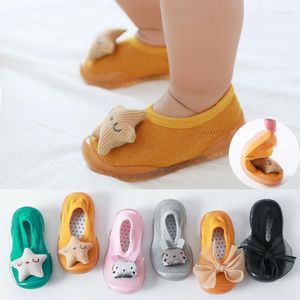 F￶rsta Walkers Baby Girl Toddler Shoes Socks Nonslip Floor Cartoon Doll Soft Rubber Sole Boys