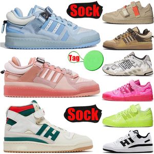 Bad Bunny x Forums Buckle Lows 84 running shoes men women Melting Sadness Blue Tint Yellow Cream mens womens tainers sports sneakers runners