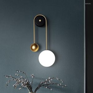 Lampade da parete Artpad Design Lamp Led Light Minimalista Soggiorno Divano Camera da letto Sfondo Bianco caldo Sconce