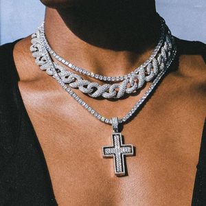 Choker 2022 Hip Hop Men Necklace With Cz Pave Infinity Charm Link Chain Gold Silver Color Big Heavy Bling Boy Cool