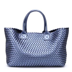 Tasarımcı çantası marka tasarım çantaları Dokuma çanta kadınlar için balya moda gelgit örgü el omuz bayan büyük kapasiteli çanta alışveriş sepet çantası