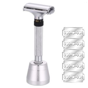 Razors Blades YINTAL Fashion Color Razor Butterfly Open Adjustable Safety Classic Razors Men's Shaving Barber Long Handle 221119