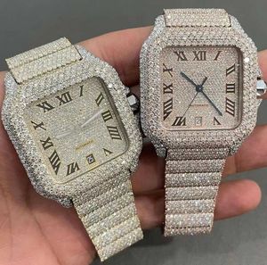 Zegarek męski luksusowy zegarek automatyczny vvs1 mrożony zegarek dla mężczyzn ruch Women Watch męskie Montre Homme Diamond Watchs na rękę Montr de lukse0vqw