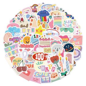 90PCS Graffiti Stickers Birthday Blessing For Skateboard Car Laptop IPad Bicycle Motorcycle Helmet Guitar PS4 Phone Kids Toys DIY Decals PVC Water Bottle Sticker