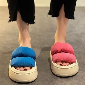 Slippers Breathable Flax Soft EVA Sole Lovers Indoor Slides Solid Color Four Seasons Quality Designer Spring Summer Shoes Woman 221119