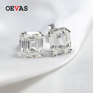 Stud Oevas Classic 925 Sterling Silver Created Gemstone Diamonds Earrings Ear Studs Wedding Bride Fine Jewelry Wholesale 221119