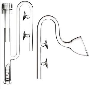 Filtreringsuppvärmning Klar glas Lily Pipe Outflow Skimmer Inflöde med sugkopp 13mm 17mm för akvarium Planterat fiskbehållare Aquatic Filter System 221119