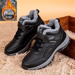 Stivali Stivali da uomo super caldi Sneakers invernali in pelle impermeabile da neve Scarpe da lavoro da donna da trekking all'aperto 221119