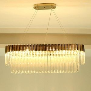 Lampy wiszące projektu luksusowe kryształowe żyrandole nowoczesne lampa do salonu jadalnia złoty żyrandol LED oprawy oświetleniowe