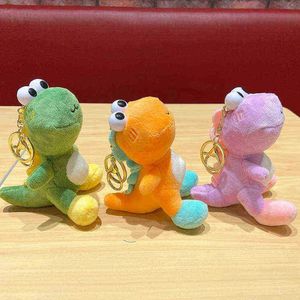 Schlüsselanhänger Nettes Paar Kawaii Große Augen Plüsch Dinosaurier Schlüsselbund Gefüllte Puppe Tasche Anhänger Cartoon Für Kind Spielzeug Geschenk Frauen Auto Schlüsselring Schmuck T220909