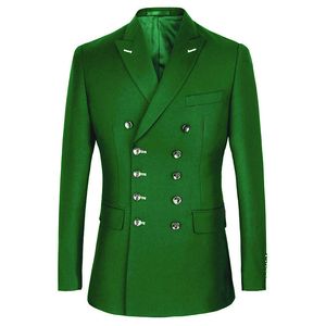 Stilig dubbelbr￶st smoking brudgummen topp lapel m￤n passar mens br￶llop tuxedo kostymer de pour hommes jacka byxor tie y676