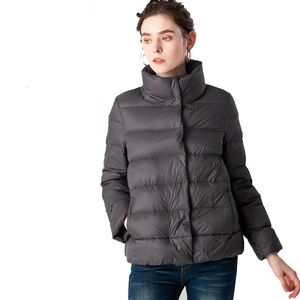 Mulheres do Women Down Winter Winter Women Ultra Light Jacket Stand Stand Coat da marca S Pão sem peso Pão de calor 221121