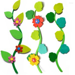 Geschenkpapier XICC Blätter Spitzenstreifen Blume Kindergarten Klassenzimmer 3D EVA Schaum Wandlayout Aufkleber Handgemachtes Spielzeug für Kinder Frühes Lernen