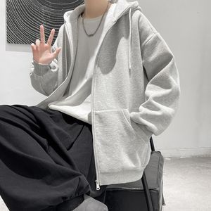 Erkek Hoodies Sweatshirts Bahar Ceketleri Kapşonlu Paltolar Sıradan Fermuar Erkek Takip Moda Ceket Giyim Dış Giyim 221121