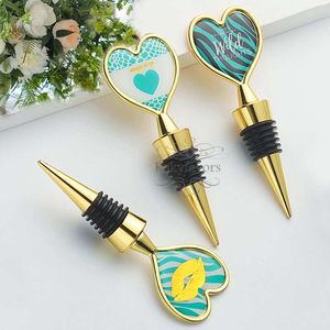 20PCS 3Styles Heart Bottle Stopper Wedding Favors Engagement Gifts Blue Theme Wine Stopper Party Supplies Kitchen Tool Table Decors