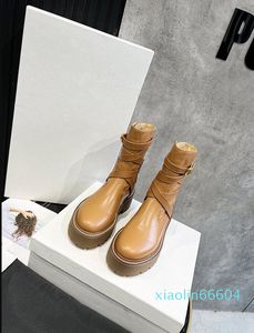 Marken-Damenstiefel, Modedesign, echtes Leder, lässige Plattform, Martens