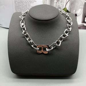 The same fashion designer necklace for lovers silver plated alloy waterproof and colorfast super large letters jewelry