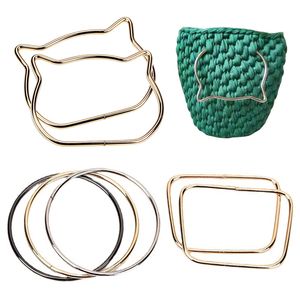 Bag delar tillbehör Creative Cat Ear Handtag Metal DIY Handväskor S Purse Handmade Round D-Ring Hanging Buckle Hardware 221119