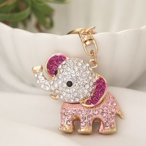 Creativo sud-est asiatico elefante portachiavi gioielli moda cartone animato set di diamanti portachiavi animali accessori ciondolo regalo