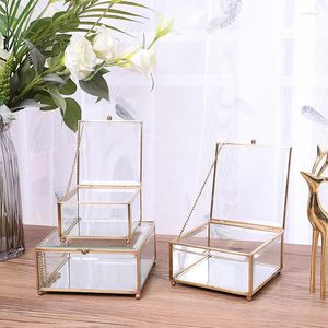 F￶rvaringsflaskor Creative Glass Jewelry Box toalett Decoration Display Furniture Bedroom Container