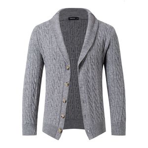 Męskie swetry dzianinowe kurtki wiosenna jesień puree czysta bawełniana prosta pojedyncza szustowa lapowa solidna kolor SWEAT CARDIGANMEN 221121
