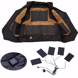 Men's Vests 1 Set USB Electric Heated Jacket Heating Pad Outdoor Themal Warm Winter Vest Pads for DIY Clothing Outdoot Hiking 221121