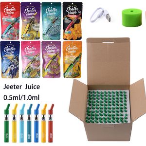 180MAH Rechargeable E Cigarettes Jeeter Juice Disposable Device Pods With Packaging 0.5ml 1.0ml Vapes Pen Starter Kits Empty Cartridges 10 Flavours