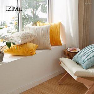 Travesseiro izimu uso caseiro sala de estar macia cor sólida decorativa listrada Veludo holandês para sofá -cama cadeira de alta qualidade