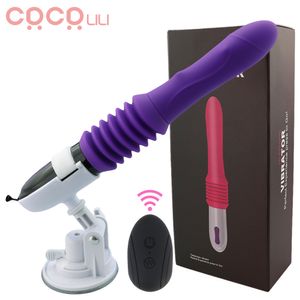 Vibrators Thrusting Dildo Automatic G spot with Suction Cup Sex Toy for Women HandFree Fun Anal Orgasm 221121