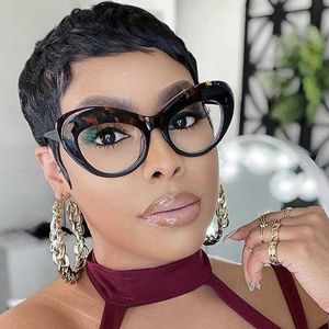 Sunglasses Frames Vintage Cat Eye Women's Glasses Frame Classic Large Clear Optical Lenses For Women Fashion Computer Eyeglasses Frames Luxury T2201114