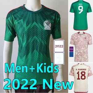 2022 Meksyk koszulki piłkarskie Raul Chicharito A.Guardado Football koszule H.Herrera Moreno Lozano A. Vega Pineda Luis Romo Alvarez 23 23 Maillots Women Men Men Kid