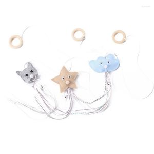 Cat Toys Dorakitten 1pc Tassel Wand Toy Star Cloud Bell Decor Teaser Kitten Interactive Pet Supplies Favors