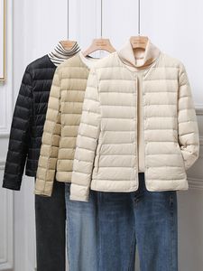 Women Down Down Parkas Sedutmo Winter Duck Jacket Women Women Quilted Slim Ultra Light Thin Short Basic Coat Bock