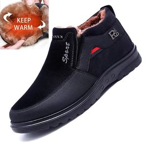 Stiefel Männer Schuhe Halten Warme Winter Slip auf Bequeme Plüsch Fell Ankle Botas Outdoor Turnschuhe Zapatos De Hombre 221119