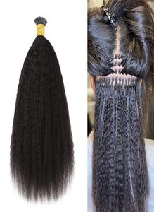 I tip human hair extensions kinky straight inch03632654