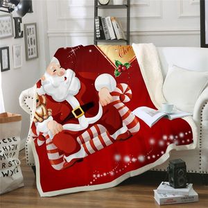 Blanket Throw Red Sherpa Fashion Adult Year Gift Christmas Travel Party Decoration Quilt 221119