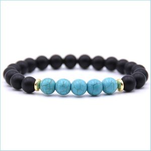 Perlen 10 Teil/satz Männer Frauen 8mm Perlen Armband Mode Trend Perlen Schmuck Designs Herren Natürliche Drop Lieferung Armbänder Dhr9F