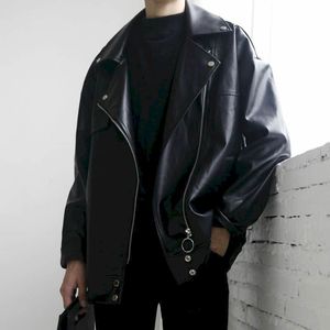 Giacche da uomo Moto in pelle da uomo donna coreana giacca oversize allentata gioventù giacca corta coppia street fashion abbigliamento cool hiphop outwear 221121