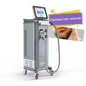 Эпилятор Super 808 Diode Laser Hair Machine Machine Постоянный безболезненный для снятия волос. Обучение кожи. Три волны длины 755 нм 808 нм 1064 -нм оборудование