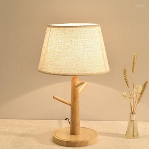 Bordslampor Modernt trädträd för sovrummet Bedside Nightstand Lamp Nordic LED TROE STAND LIGHTURES vardagsrum heminredning