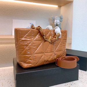 Einkaufstasche Damen Geldbörse Designer-Tasche Totes Handtaschen Shopping Luxurys Handtasche Winter Baumwolle gepolsterte Jacke Taschen breiter Riemen Große Kapazität Schulter 221116